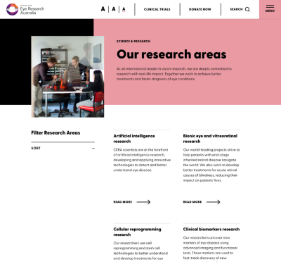 CERA web page sample