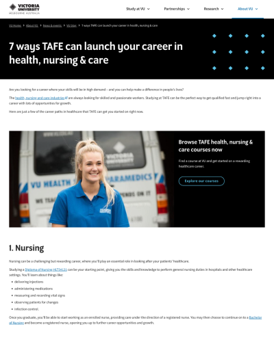 VU TAFE story