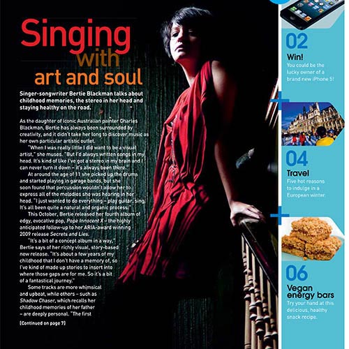 Singing with art and soul: Bertie Blackman