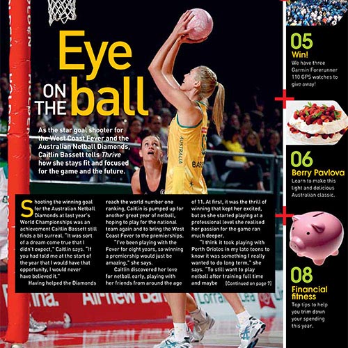 Eye on the ball: Caitlin Bassett